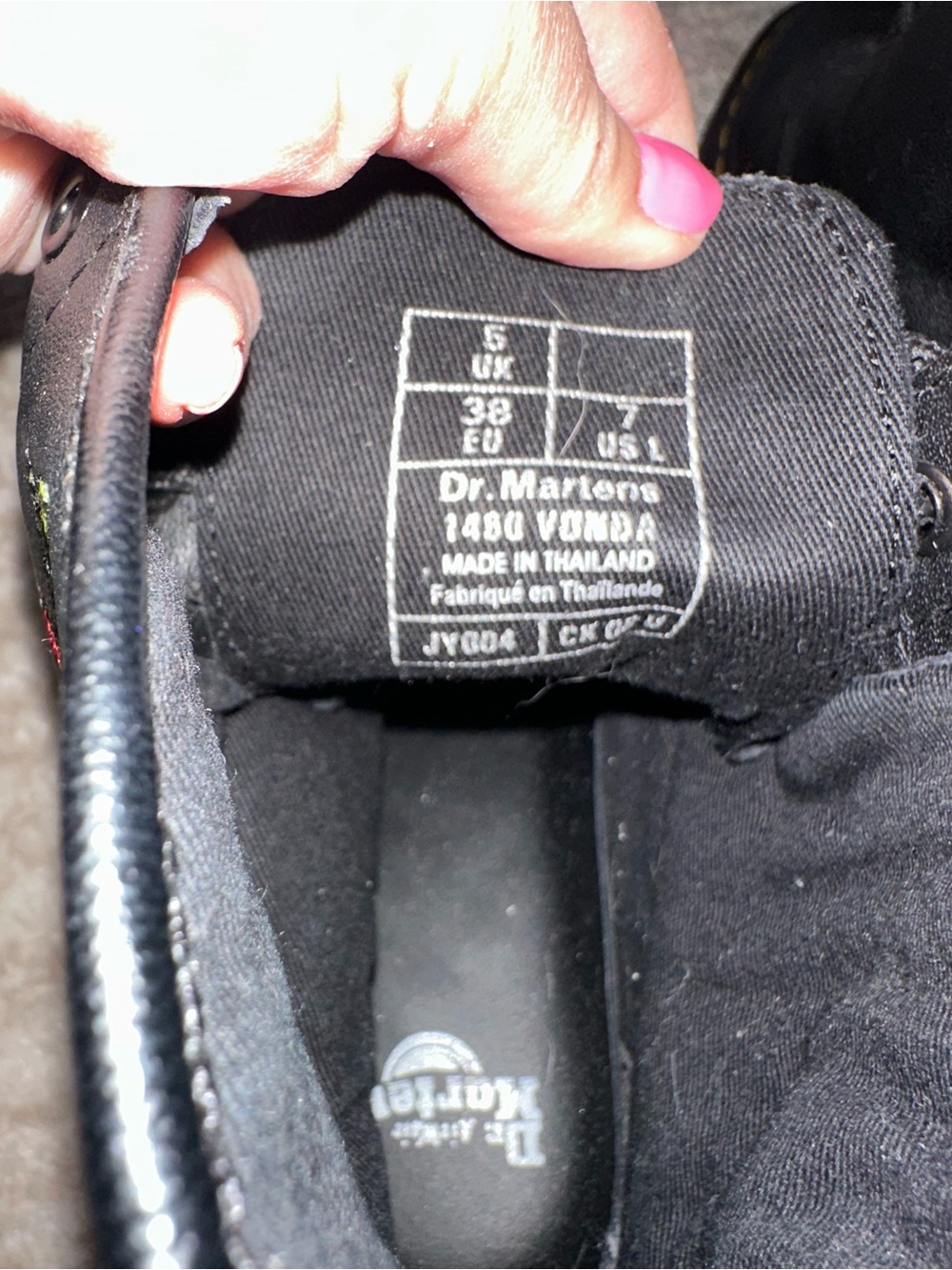 Dr. Martens 1460 Vonda Black Rose Embroidered Combat Boots US 7 - Picture 6 of 7